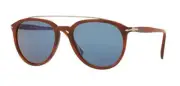 PERSOL PILOT TERRA DI SIENA LIGHT BLUE NON POLAR SUNGLASSES PO3159S 904656 NEW