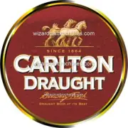 CARLTON DRAUGHT 14" DIA - 355mm HEAVY GAUGE METAL STEEL GARAGE SIGN NOT TIN 271