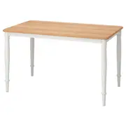 DANDERYD dining table, oak veneer/white, 130x80 cm