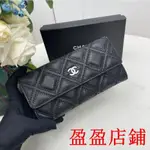 嘉盈二手/CHANEL/香奈兒女生長夾 女生皮夾長夾錢包 女生包包 女包卡包卡夾鈔票夾02122