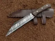 Custom Made Hand Forged Damascus Steel Medieval Viking Seax Knife
