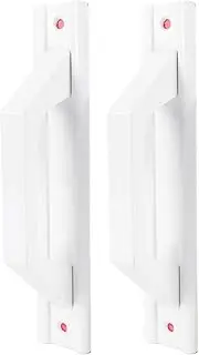 Sliding Door Handle, Punchless Smooth Door Handle Minimalist Aluminum Alloy Easy to Install for Barn (White)
