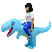 Inflatable Blue T-Rex Dinosaur Costume Suit for Kids