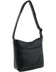 [Milleni] Nappa Leather Chic Cross-Body Bag in Black