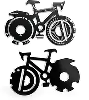 1 Pc Multitool Card 20-in-1 Bike Shape Multi-Purpose Pocket Tool for Outdoor Sports Survival
