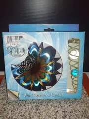 Spinfinity (Outdoor Hanging Wind Spinner Mini) 8” x 8". Powder Coated Stainless.