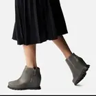 SOREL Joan Of Artic Wedge III Zip Quarry Black 8.5 NEW