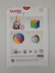 Burda Sewing Pattern 6561 Infant Toddler Soft Toys 4 styles Size 4 Pieces NEW