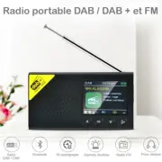 Portable DAB /DAB+ /FM Digital Radio Bluetooth 5.0 Music Player Household