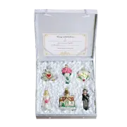 Old World Christmas Wedding Collection Box Glass Ornaments