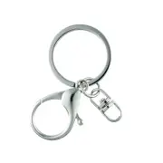 Taskmaster Silver Key Rings with Clip - 5 Pack