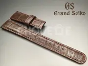 GS 19mm Brown Crocodile Leather Strap Grand Seiko SBGR089, 9S65-00B0 / C004017J9
