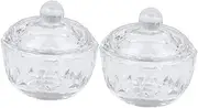 AUTSUPPL Nail Polish Gel Polish Set Crystal Nail Art Glass Tiny Cup Storage Box with Lid for Mixing