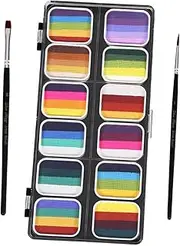 1Set Face Paint Makeup Kit Color Washable Body Paint Palette for Cosplay Festivals and DIY Projects Easy to Clean and Store for Adults