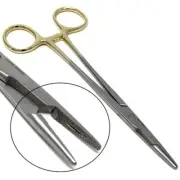 Olsen Hegar Needle Holder With Scissors 6.5" Surgical Instruments Gold Handle