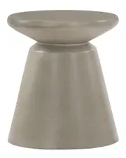 Armen Living Umbre Concrete Indoor Outdoor Accent Stool End Table