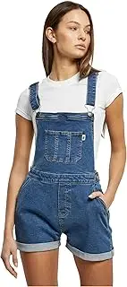 [Urban Classics] Women's Ladies Organic Short Dungaree T-Shirt