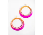 Gold Two Toned Drop Earrings