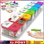 Extra Large Weekly Pill Organizer - XL Daily Pill Box - 7 Day Am Pm Jumbo Pill