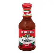 La Preferida Hot Taquera Salsa 16.4 oz (Pack of 12)