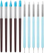 Clatoon 10Pcs Silicone Clay Sculpting Tool, Modeling Dotting Tool & Pottery Craf