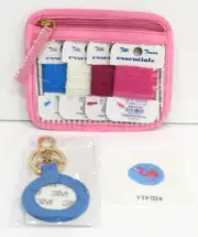 Planet Earth Blue Key fob Needlepoint Kit with Flamingo Insert, threads, bag