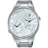 在飛比找Yahoo奇摩購物中心優惠-ALBA 雅柏 日系潮流大錶徑腕錶45mm銀色(DM03-X