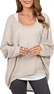 Zanzea Damen Lose Asymmetrisch Jumper Sweatshirt Pullover Bluse Oberteile Oversize Tops