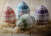 Dresden & Co. 2025 Small Woven Easter Eggs-Set of 4-NEW-SHIPS FREE!!!
