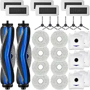 28 PCS Replacement Parts for ECOVACS DEEBOT N30 Omni/ N30 PRO Omni Robot Vacuum Accessories 2 Roller 6 Filter 6 Side Brush 8 Mop Pad 6 Dust Bag