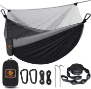 Portable Camping Hammock with Net and Tree Straps