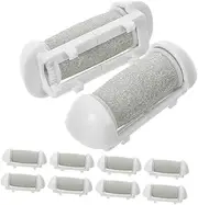 10pcs Electric Foot Grinder Accessories Pedicure Shaver for Feet Electric Pedicure Foot Sharpeners Pedicure Replacement Heads Foot File Replacement Blades Plastic Light Grey
