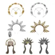 DIY Pearls Crown Headband Bridal Wedding Accessories Baroque Halo Hair Hoop