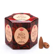 Hem Red Rose Backflow Incense Cones - Pack Of 40