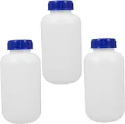 PartyKindom 3Pcs Thickened Sealed Reagent Storage Bottles with Cap Semi Transparent Liquid Sample Bottles for Laboratory and Water Sample Collection