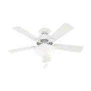 Hunter 44" Swanson Ceiling Fan with LED Bowl Light Traditional Casual Pull Chain