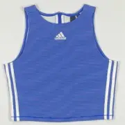 NEW Women's Adidas L Three Stripe AAC Full Zip Back Tank Top