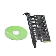 PCIe to USB 3.2 Gen 2 Expansion Card 20 Gbps Bandwidth 4*USB-A & 3*USB-C Ports