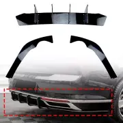 For VW Passat B8.5 2019-2022 Gloss Black Car Rear Bumper Diffuser Side Spoiler