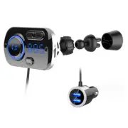 Wireless Bluetooth 3.5mm AUX Audio Car Kit FM Modulator Transmiter USB Charger