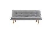 Sarantino 3 Seater Linen Couch Sofa Bed Lounge Futon - Light Grey