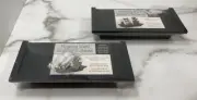 SET 2 BLACK Floating PVC Plastic Shelf Shelves 8.6" L x 4" D Holds 5 lbs Lot 2