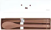 Kutsuwa MF835 Miffy Face Women's Lunch Series Chopsticks and Spoon Set, Made in Japan