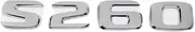 SCPCKZETZN ABS Car Stickers Tail Box Letters Emblem Fit for Mercedes Fit for Benz S55 S63 S200 S220 S250 S260 S300 S320 S350 Rear Trunk Badge Decals(S260-Silver)