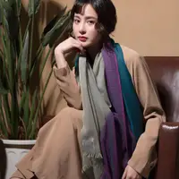 在飛比找蝦皮商城優惠-紫色秘境｜獨家設計 圍巾/披肩 BANNIES 喀什米爾圍巾