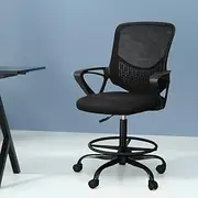 [Artiss] Ergonomic Office Chair, Mesh Executive Desk Computer High Back Gaming Chairs with Comfortable Lumbar Support Wheels Swivel Height Adjustable Comfy Arms, for Home Work Study Bedroom Black