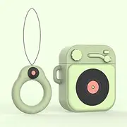 Air Smart Headphones Bluetooth Earphone Wireless Earphones Shockproof Phonograph Silicone Protective Case for Apple AirPods 1/2 (Color : Color1)