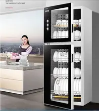 在飛比找Yahoo!奇摩拍賣優惠-新店特惠-烘碗機 220V消毒櫃家用小型高溫商用消毒碗櫃不銹