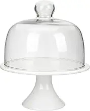 BRIGHTFUFU Snack Fruit Tray Cake Stand with Dome Lid Dessert Serving Tray for Party Elegant Cupcake Holder