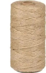 PerkHomy Jute Twine String 3mm 328Ft Natural Thin Ribbon Twine for Craft